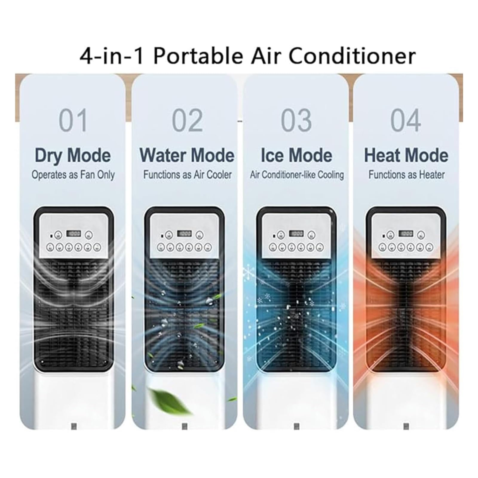 12000 BTU Tragbare Wechselstromheizung, Fernbedienung Verdunderungskühler mit Eco R290 Kältemittel, leise 58dB Dual-Mode-Klimaregelung für Raum Büro RV