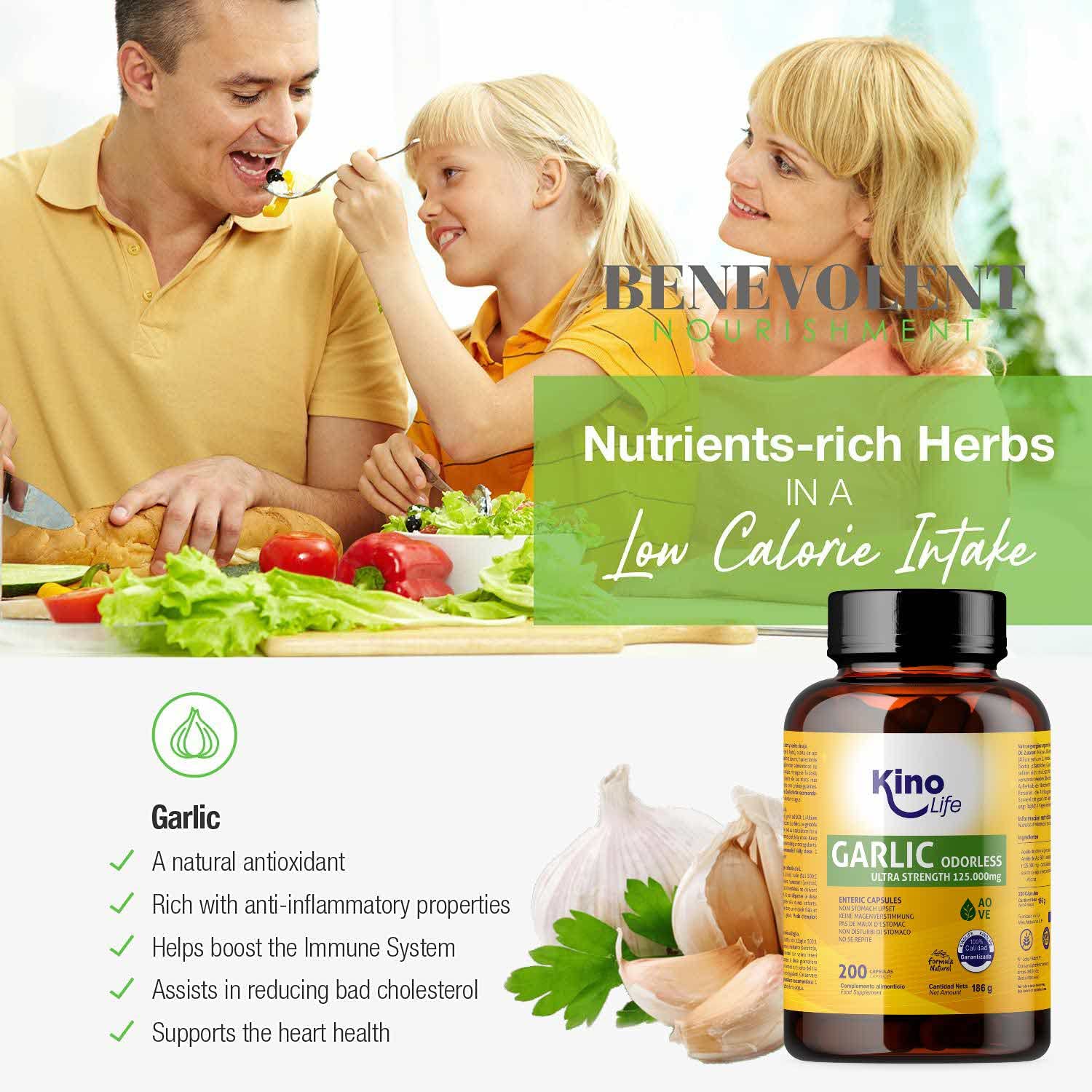 Aglio Deodorato 500:1 (Allium sativum) – 250 mg per Capsula, 2500 mcg Alicina, Softgel con Rivestimento Enterico, Formula Inodore, con Olio di Oliva, 200 Capsule, Senza Glutine, Non OGM