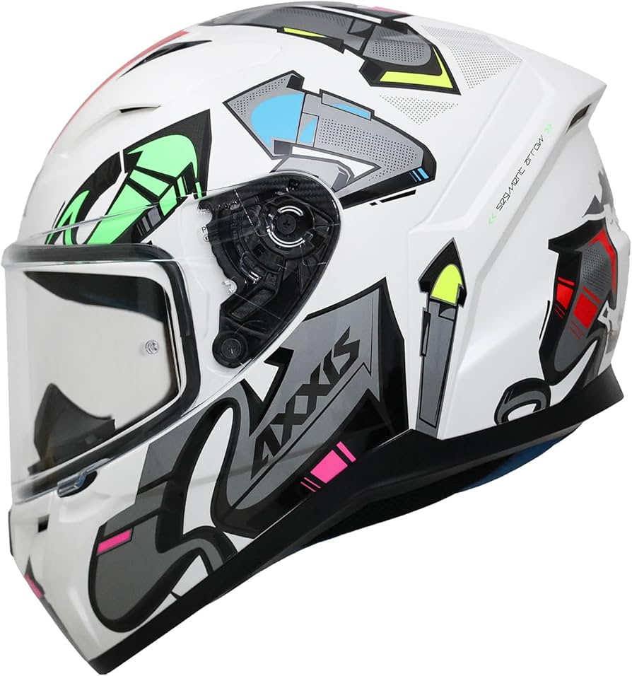 AXXIS FF117B Segment Arrows A2 Gloss Full Face Helmet | ISI & DOT