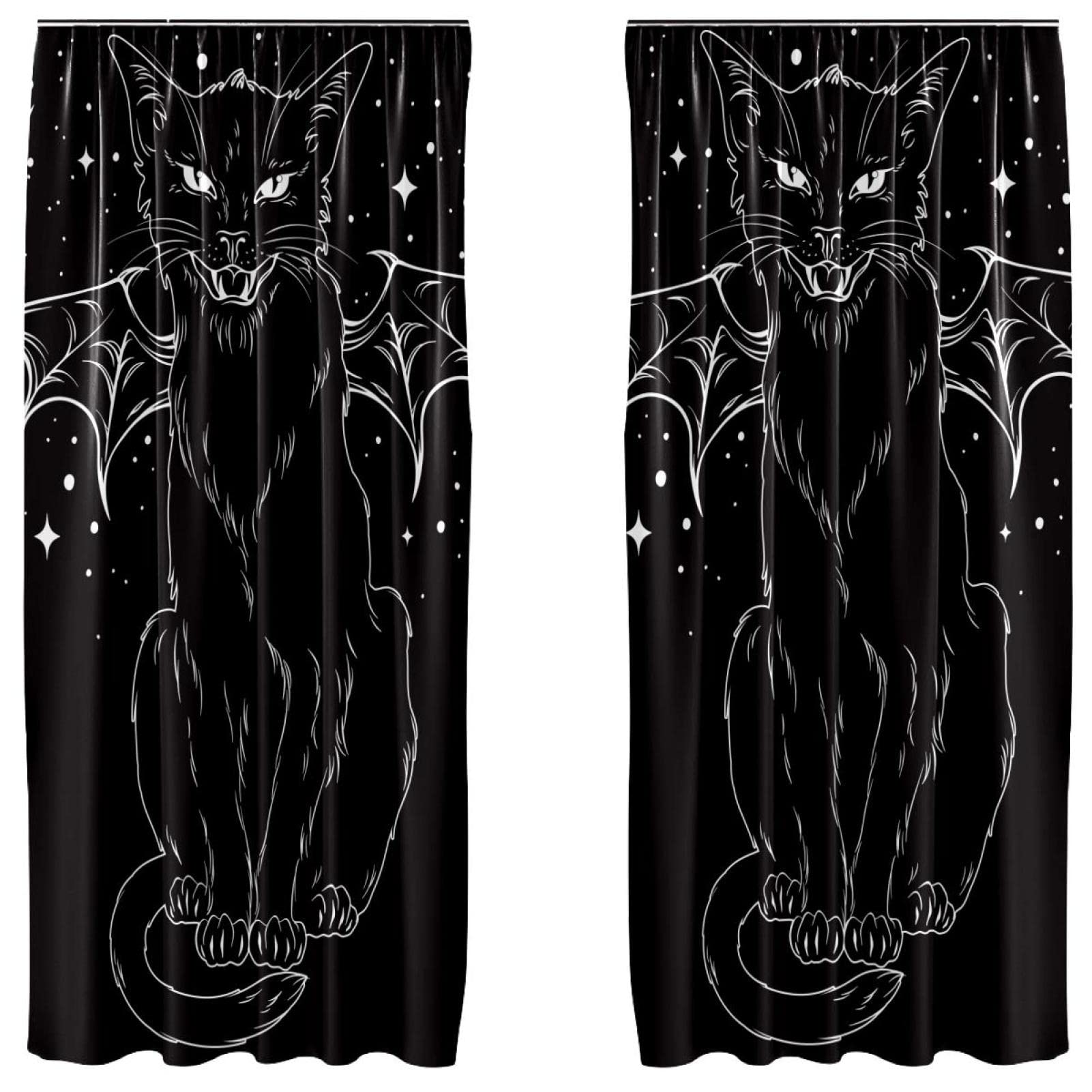 Rideaux occultants pour bloquer la lumière du jour motif lune et étoiles