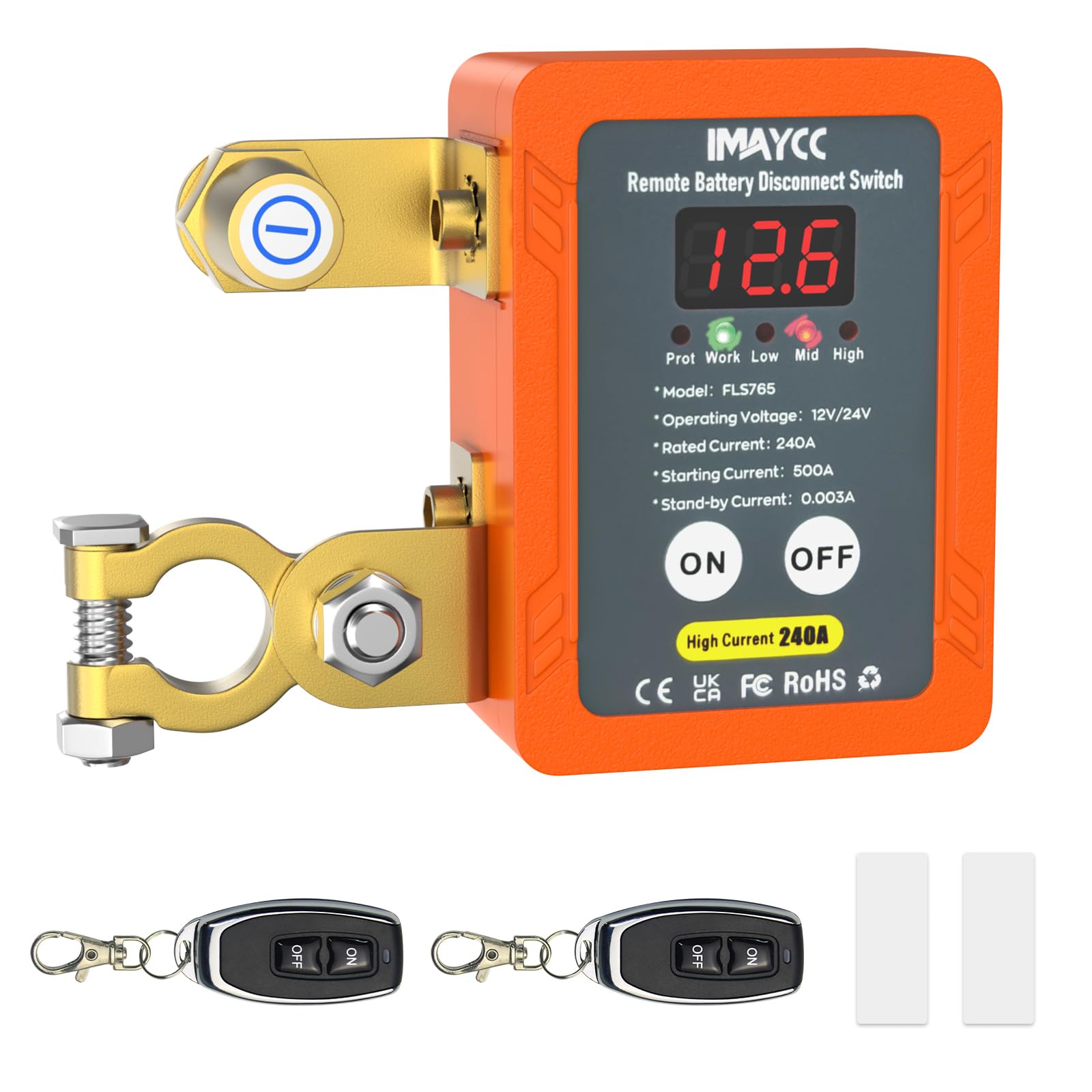 Interruttore di separazione professionale intelligente senza fili, 12 V, versione di aggiornamento per batteria auto, interruttore di separazione 120 A, Kill Switch antifurto, interruttore per auto
