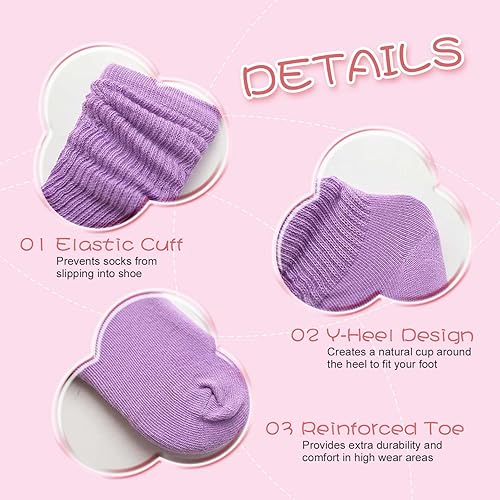 Miniatura 5 de DOOVID Calcetines largos hasta la rodilla para niños y niñas, calcetines largos de algodón