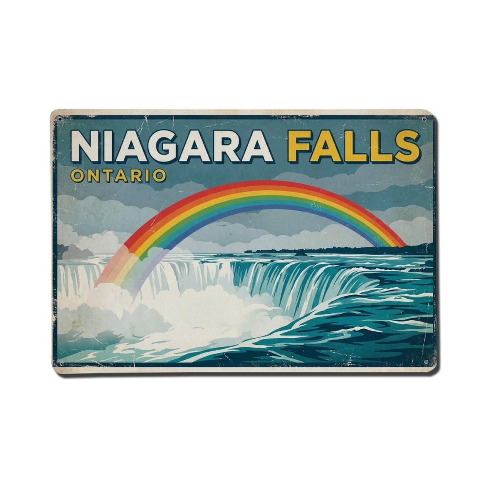 Cxhjca 8X12inch(20X30cm) Vintage Travel Canada Niagara Falls Metal Tin Sign