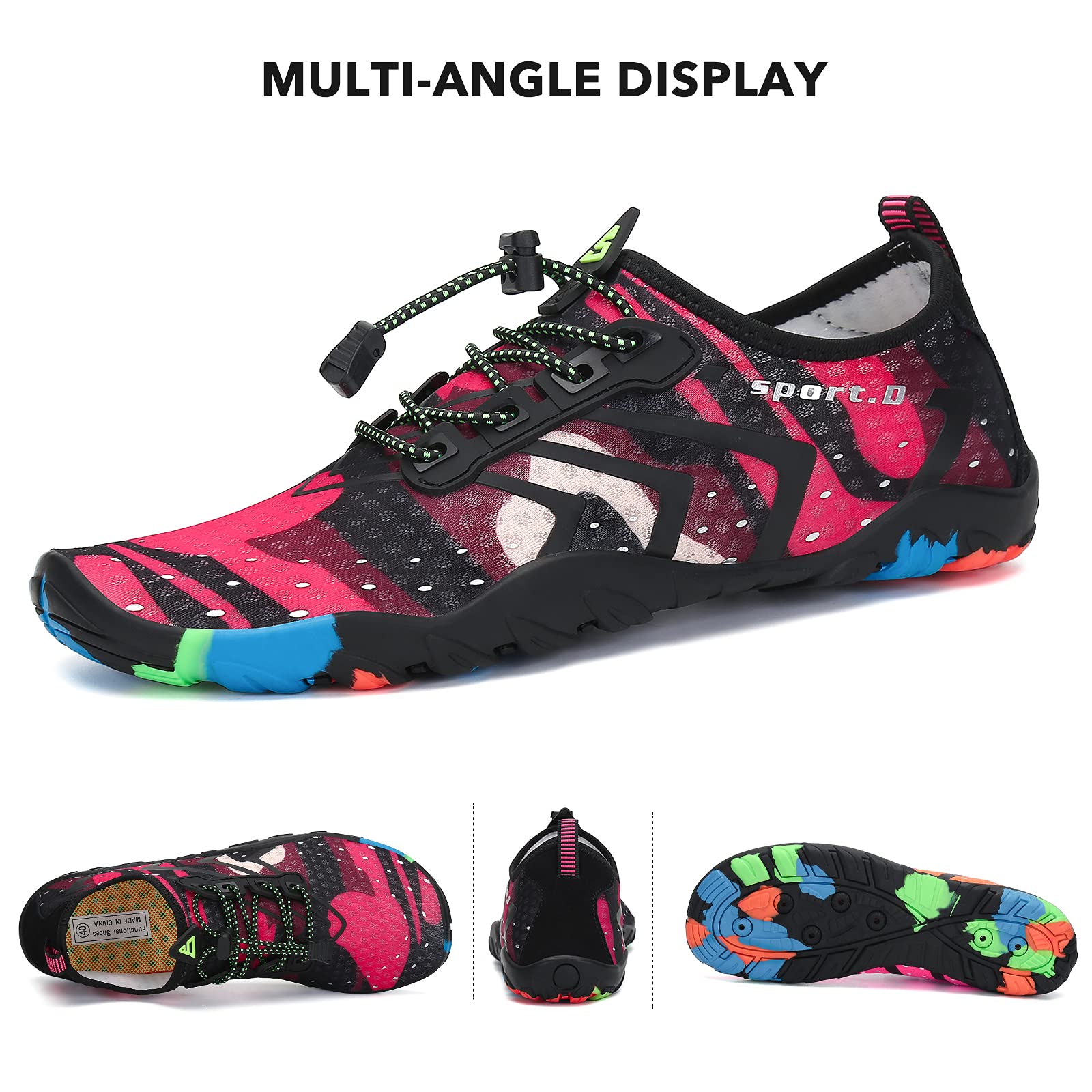 SAGUARO Scarpe da Scoglio Donna Uomo Scarpette da Mare Bagno Spiaggia Water Shoes per Immersione Nuotare Acquatico