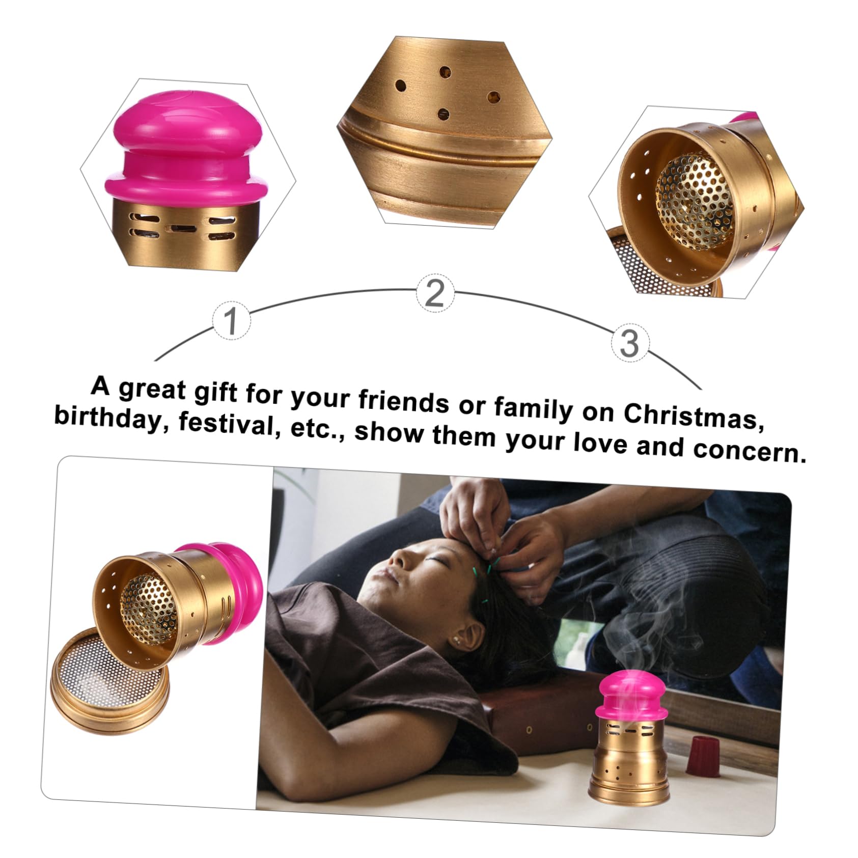 Veemoon Cupping Therapy Moxibustion Box Moxa Cone Burner Holder Heat Tank Body Massage Box for