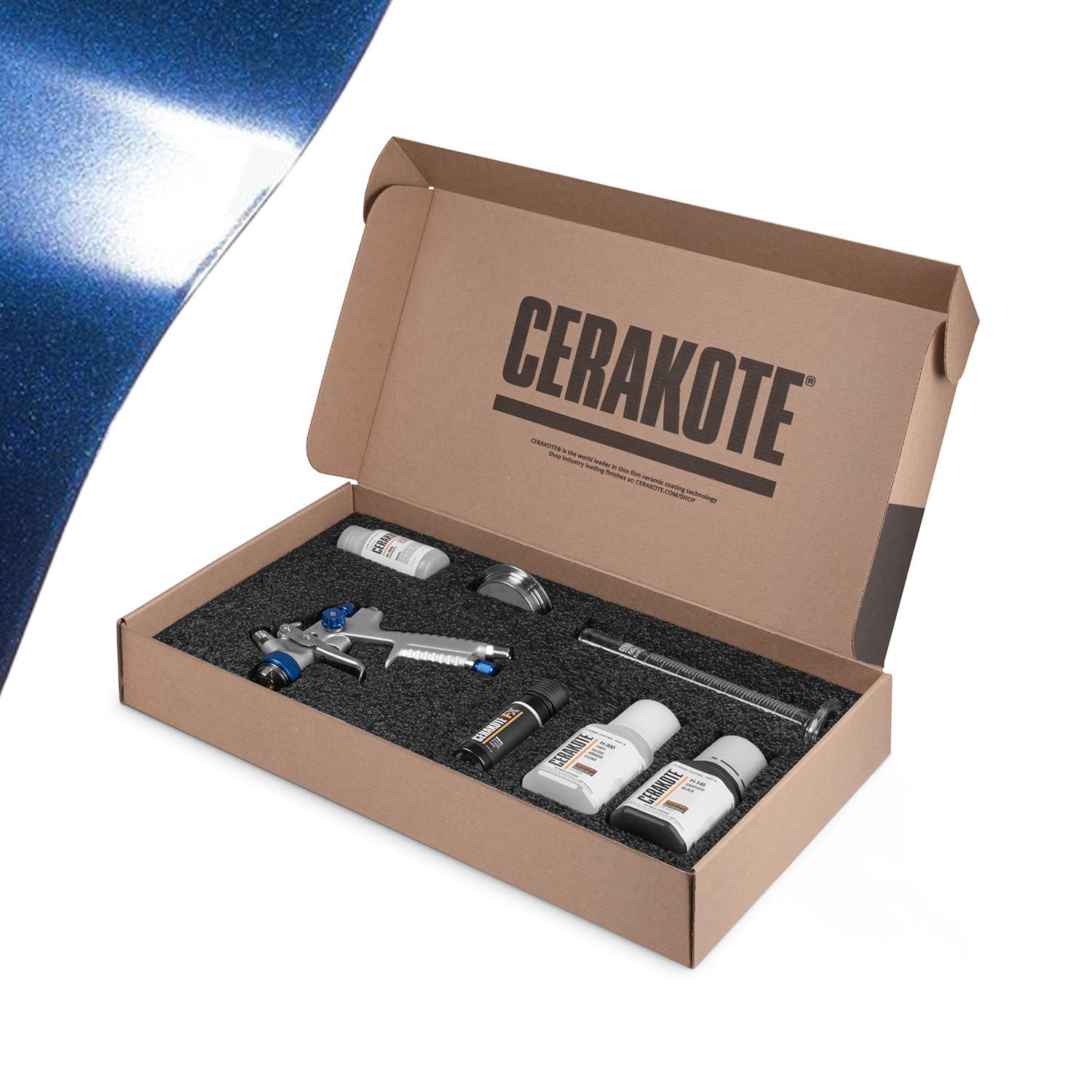 Cerakote FX Starter Kit (Oven Cure) - Liberty FX-104 (Gloss) - Metallic Powder additive for CERAKOTE H-Series Clear Ceramic coatings; Everything Needed to get Started!