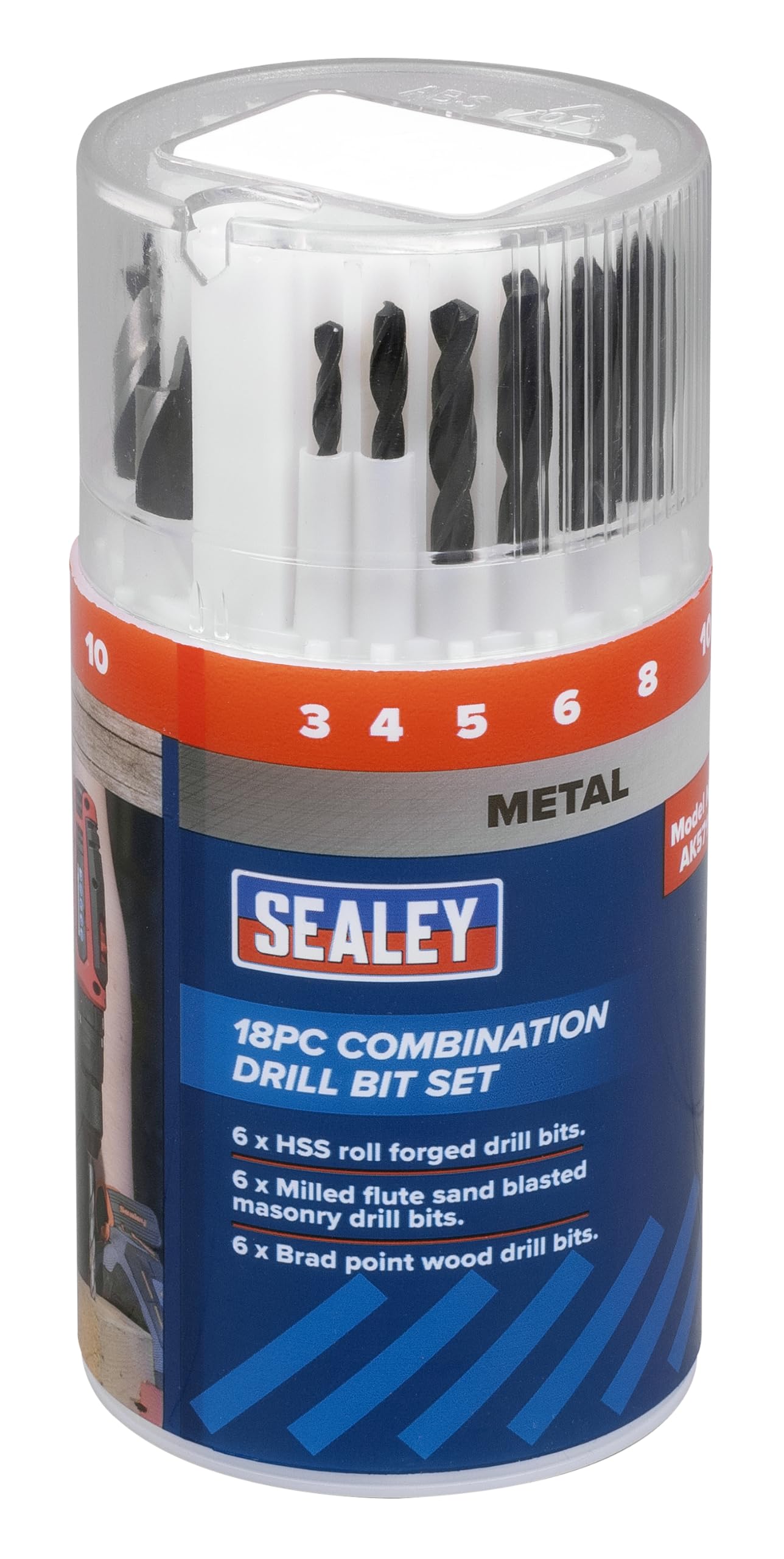 Sealey Combination Drill Bit Set 18pc - AK5711