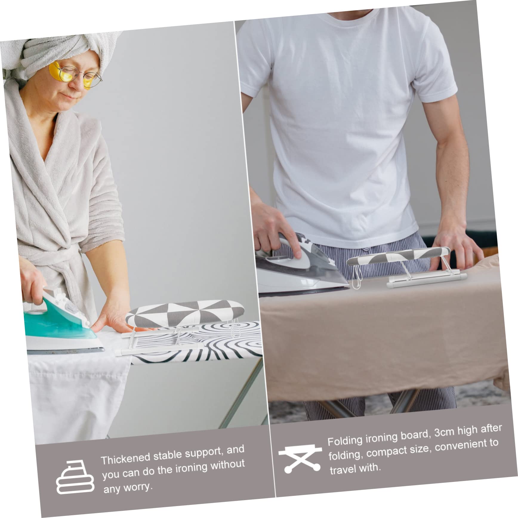Yardenfun 1Pc Folding Ironing Board Compact Padded Sleeve Ironing Rack for Easy Ironing Non Slip Design for Home Use and Spaces Stylish