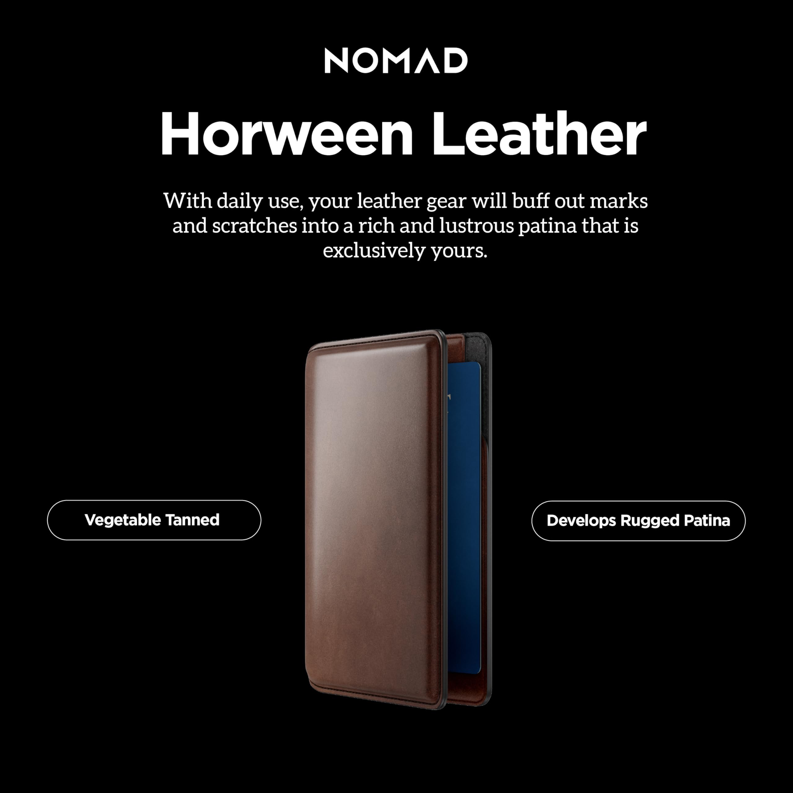 Nomad Leren Paspoort Portemonnee Pen Editie Rustiek Bruin