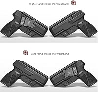 Vista 2 de Amberide Taurus G3 IWB Holster, Kydex Concealed Carry Holster for Taurus G3, No Optic/No Laser, Posi-Click Retention, Sweat Guard, Adjustable Cant