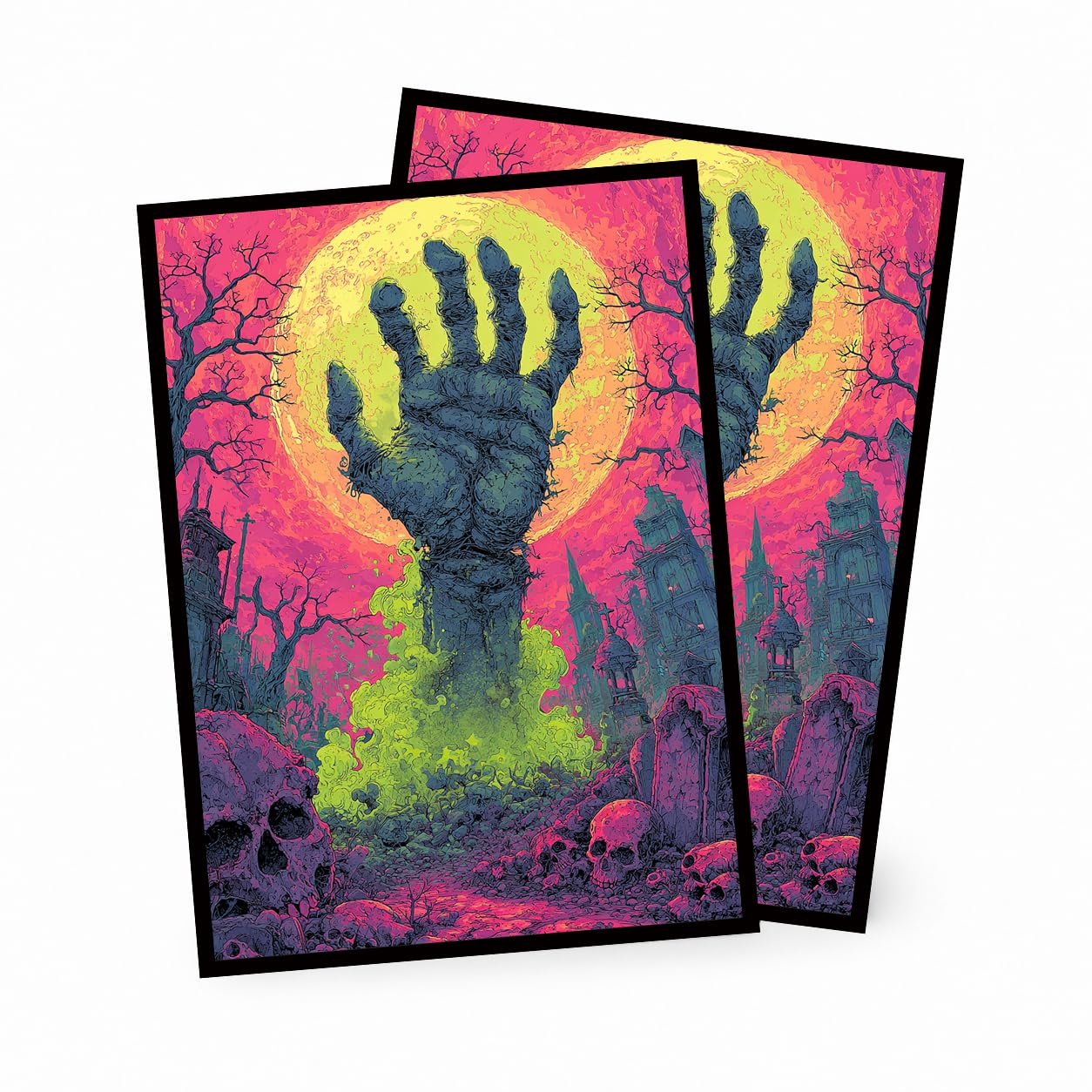 MTG Card Sleeves Matte -100 PCS Trading Card Game, Size 2.6 x 3.6 inches, Suitable for All TCG Card Games Protective (Undead Grave)