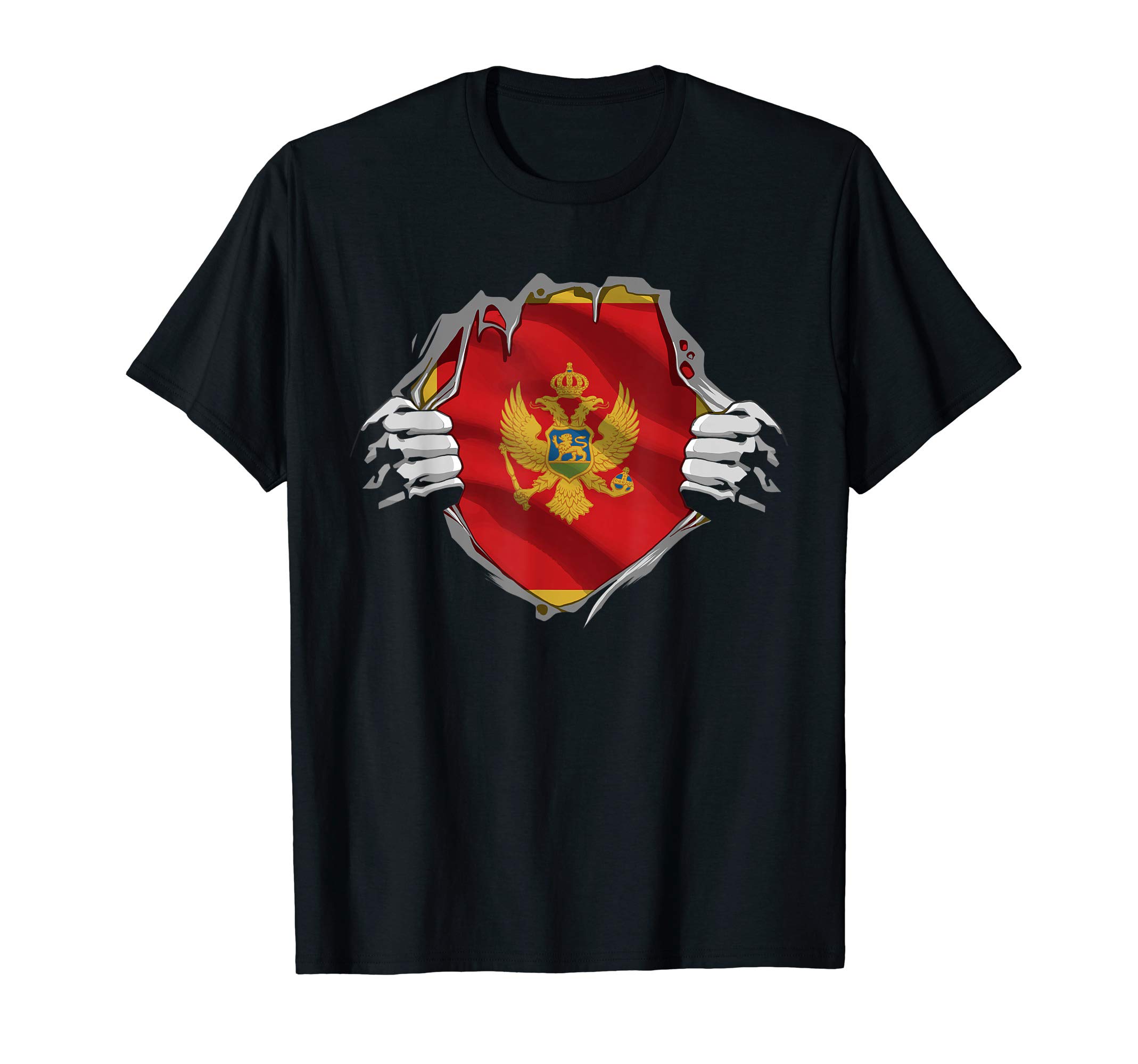 Montenegro Roots Flag Patriotic Montenegrin Heritage Patriot T-Shirt