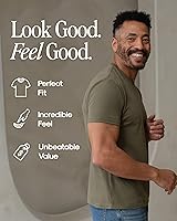 Vista 4 de True Classic Camisetas para hombres Camisetas de manga corta con cuello redondo para hombre, Camisetas de mezcla de algodón lisas y novedosas