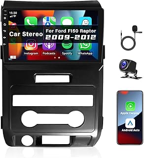 Android 11 Car Stereo for Ford F150 Raptor 2009-2012 with Apple Carplay Android Auto,9'' HD Touchscreen Car Radio with WiFi,GPS Navigation,Bluetooth,FM/RDS Radio,SWC,Daul USB,HiFi+AHD Backup Camera