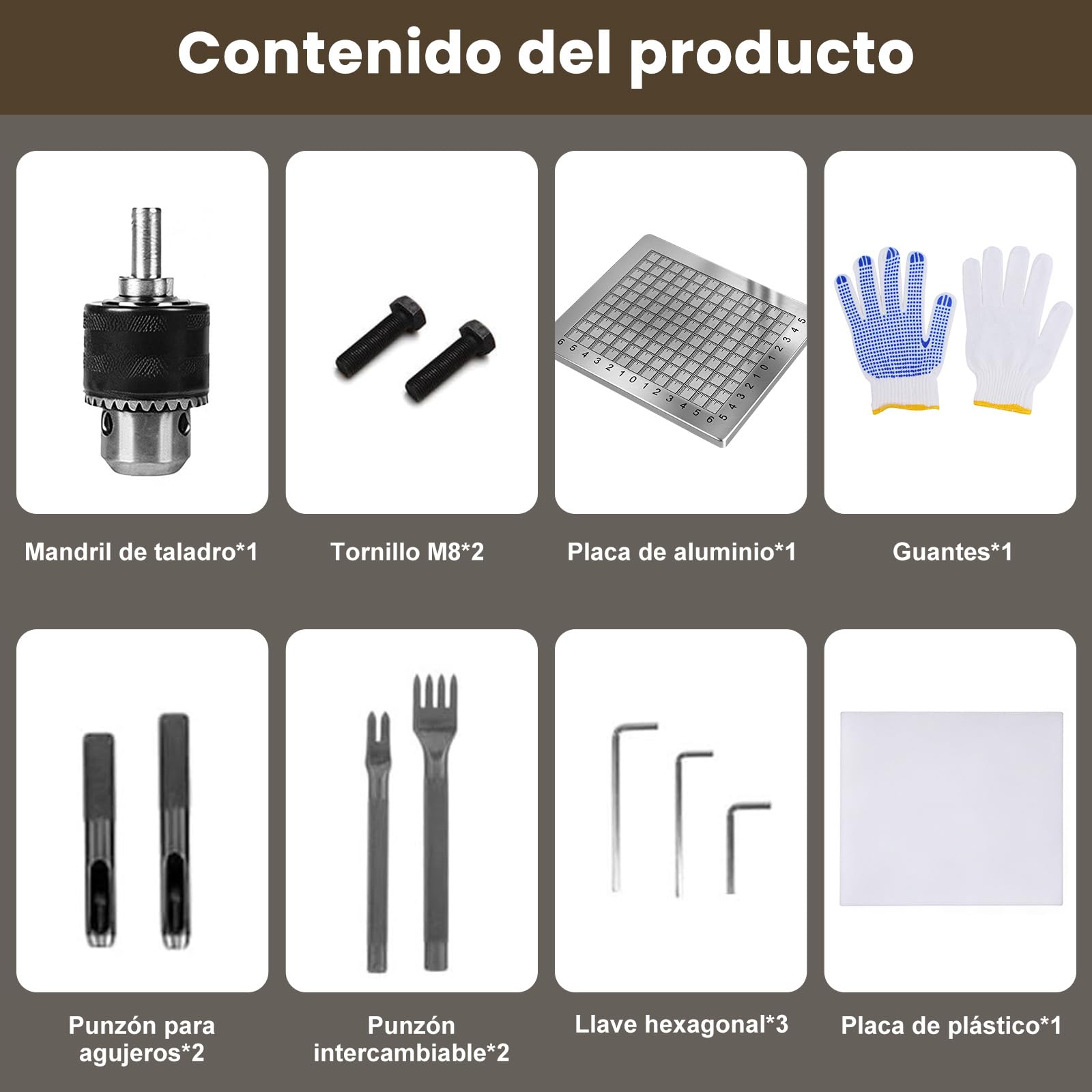 Herramienta perforadora de piel, perforadora con placa de aluminio, juego de 2 punzones, 2 perforadores, placa de PP, fresadora de agujeros para máquinas de impresión de cuero, diseño de cuero
