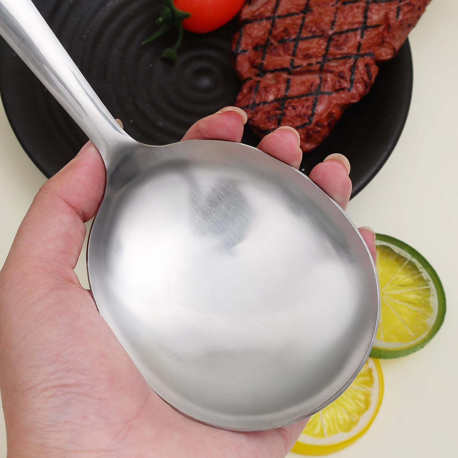 1 PCS Stainless Steel Slotted Serving Spoons, Metal Slotted Spoon with Short Handle, for Buffet, Party, Dinner, Restaurants, Kitchen 2026 - view 6