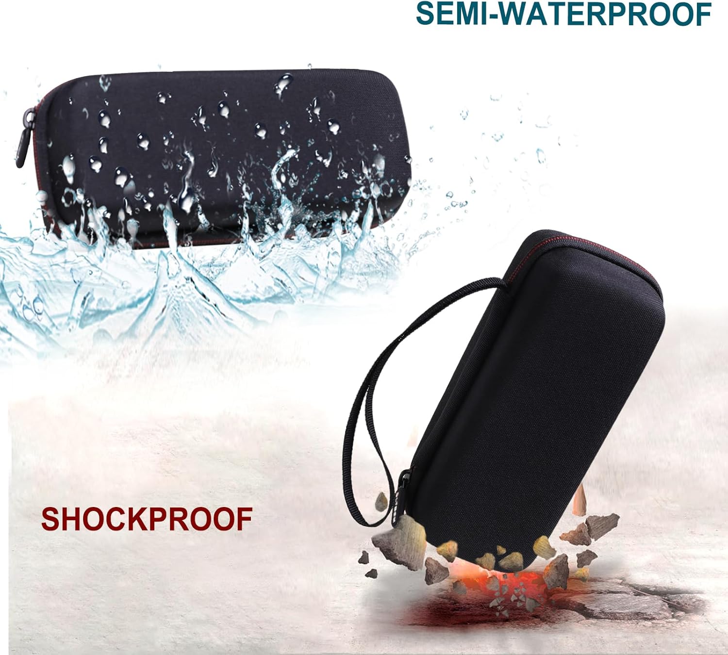 LTGEM Portable Speaker Case Compatible with Anker Soundcore Select 3 / Soundcore Select 2S / Soundcore Motion 100 Portable Speaker, Black (Case Only) - Image 4