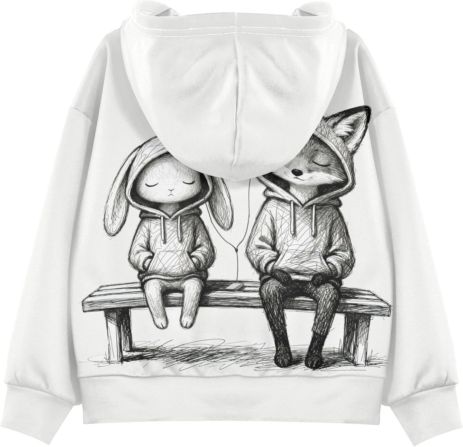 Sloth Face Funny funny Rabbit Fox Animal Toddler Girls Pullover Hoodie Sweatshirt 4-14Y a2020001