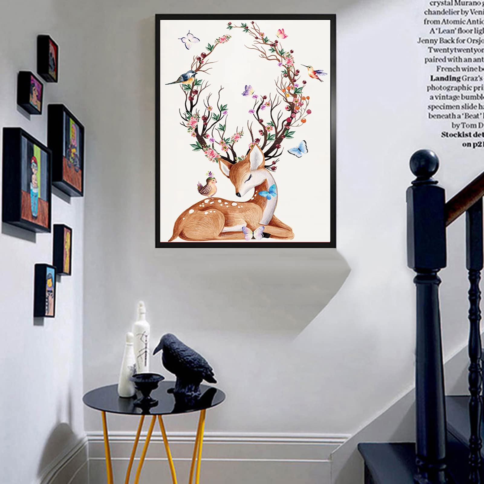 CUKOL Weihnachts-Kreuzstich Set Für Erwachsene & Anfänger - Vorgedrucktes Stickbild Mit Allem Zubehör