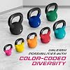 Yes4All 2-20 kg Cast Iron Kettlebell with Neoprene Coating Multicoloured Kettlebells Swing Dumbbell Ball Weight