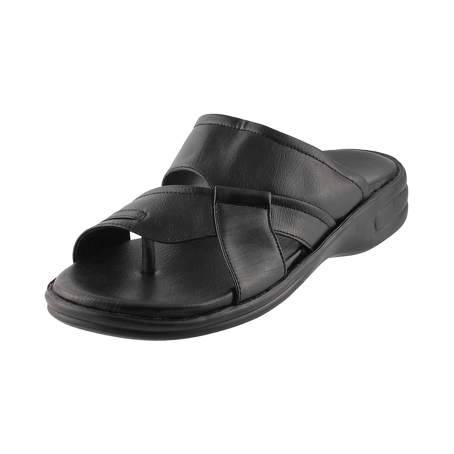 WALKWAY Men Black Slippers-8 UK (42 EU) (16-8578) (B01L7AVV5O) Amazon Price History, Amazon Price Tracker