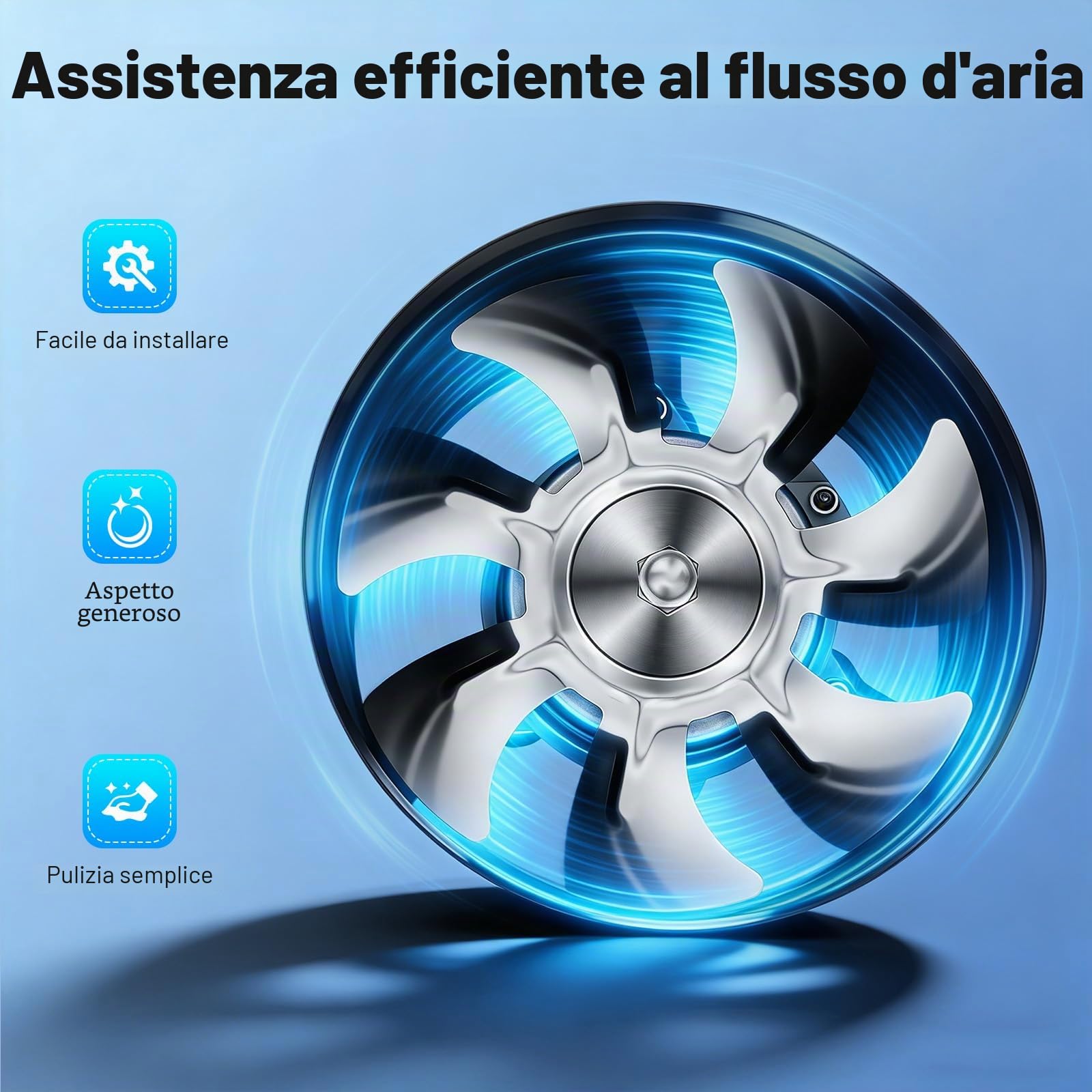 Ventilatore a canale in linea da 150 mm, filtro ai carboni d'aria da 600 m³/h, ventilatore di scarico con motore in rame puro, ventola booster con 7 pale, ventilatore tubolare con robusto