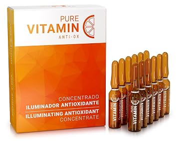 Noche Y Dia Vitamin C Ampoule Oil - Anti Aging Face Moisturizer Serum with Ascorbic Acid - Hydrate and Firm Skin - Boost Collagen - 12 x 2mL .07 fl oz