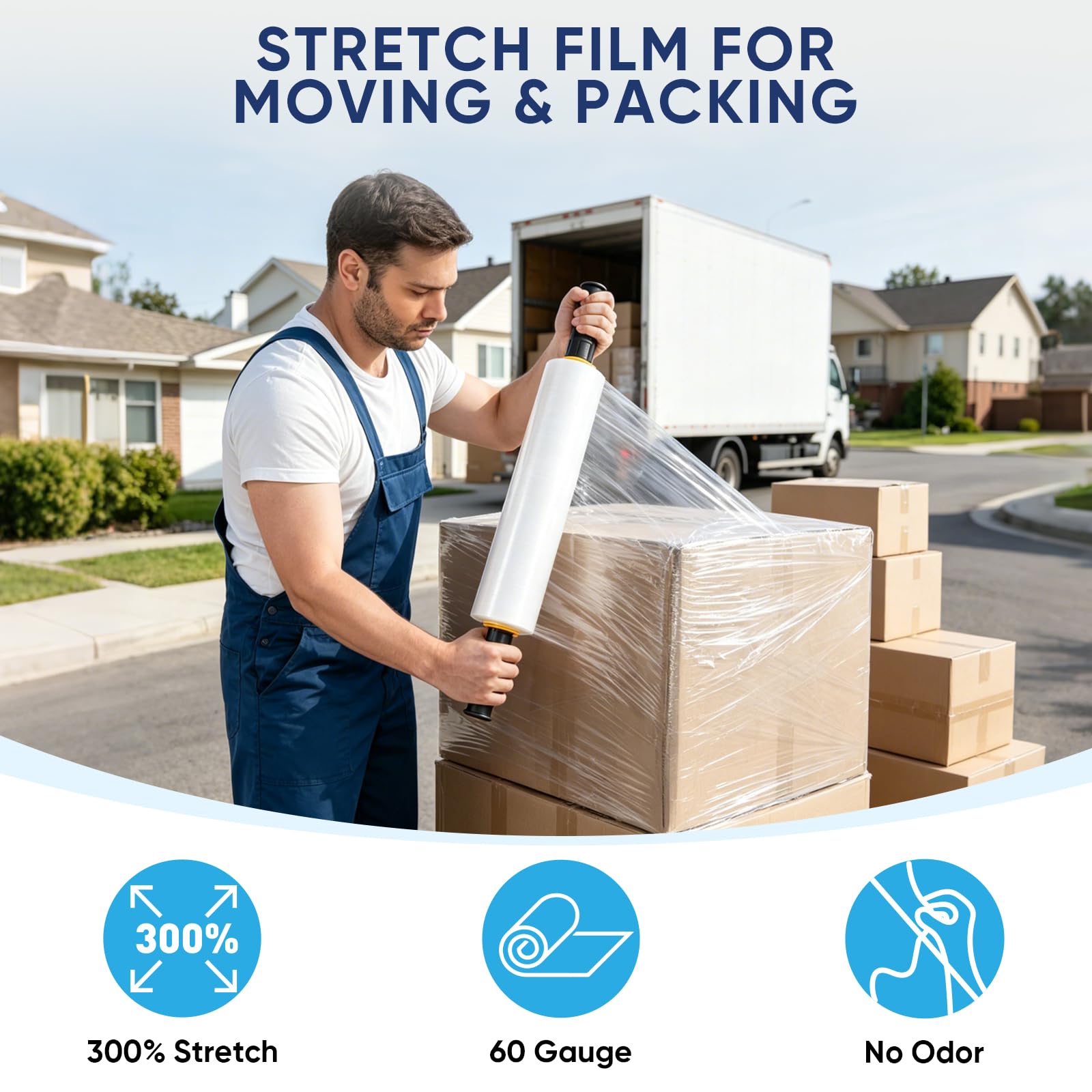Stretch Wrap Roll - 1000 ft for Moving Furniture -5