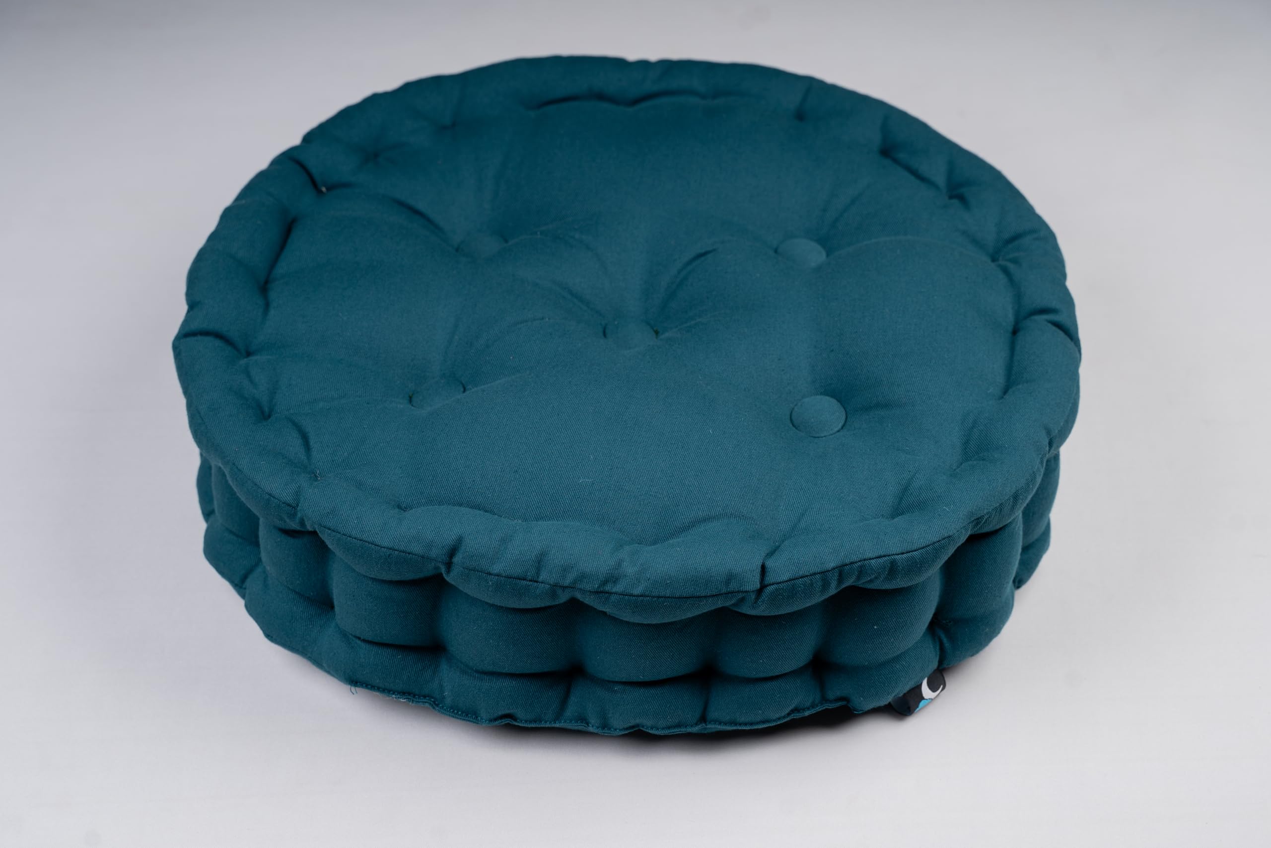 Round Floor Cushion 40X40X8 CM|100% Cotton Tufted Floor Cushion for Floor Sitting|Meditation Cushion, Floor Pillow, Seat Pad for Living Room, Balcony & Home Décor|Set 1|Seaweed Green-image-20