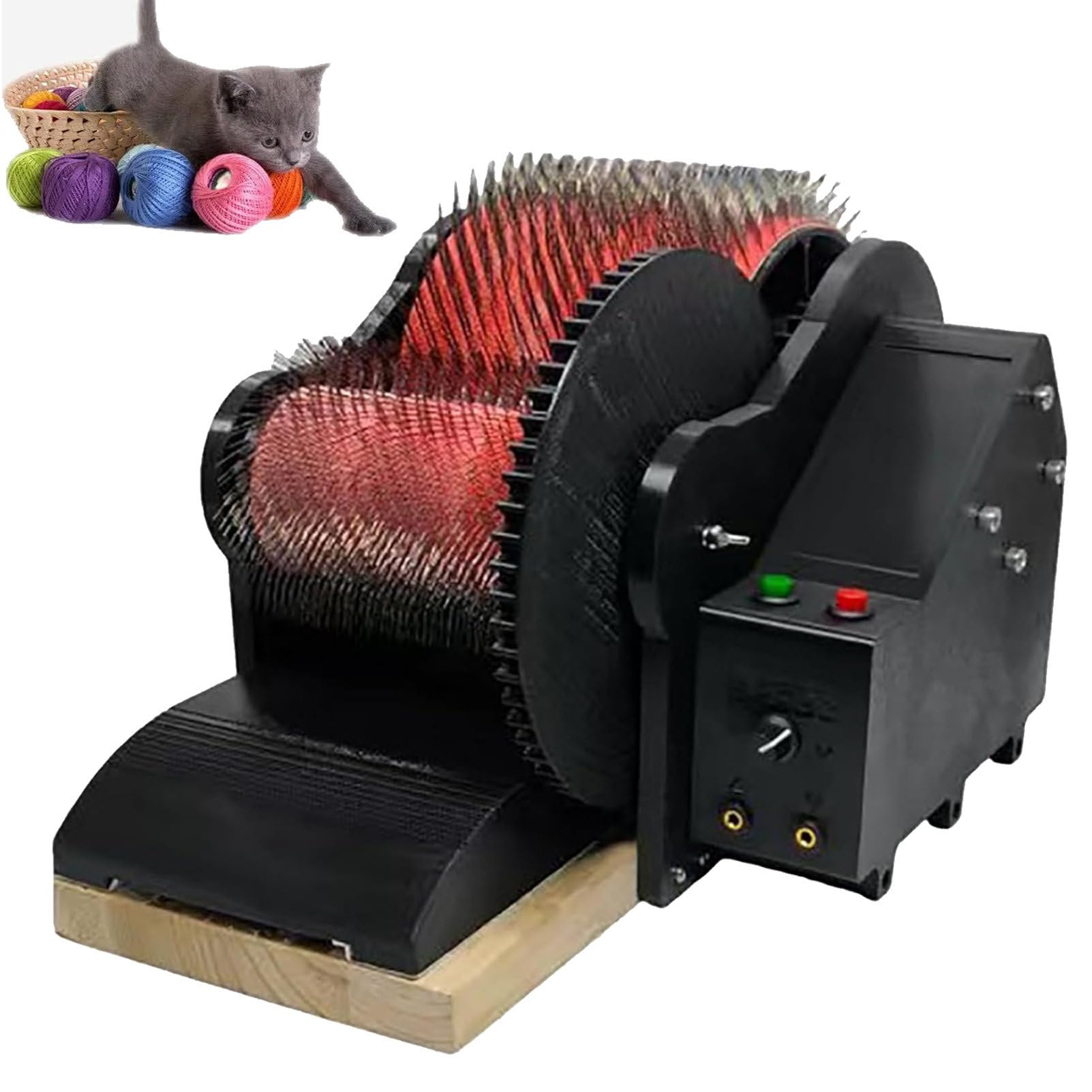 Pvxa Electric Wool Carding Machine, Wool Fiber Drum Carding Machine, with Foot Pedal&Forward and Reverse Function, for Combing Blending