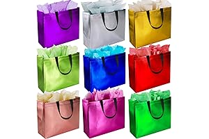 BLEWINDZ Premium (18-Pack) Present Bags for Any Occasion - Reusable Gift Totes with Tissues