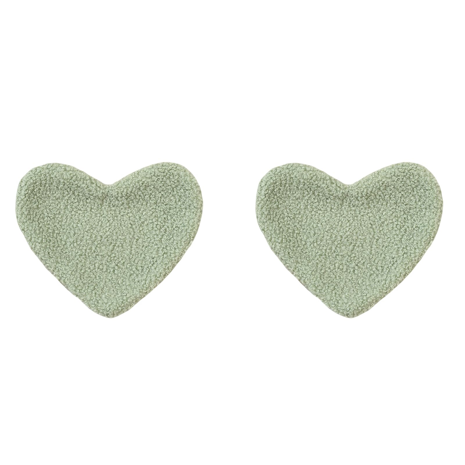 hogtnd Fleece Coaster, Heart-Shaped Design with Simple Design for Hot Drink Cups, Multicolour Fleece Coasters, Heart-Shaped Design for Coffee Cups and Table Decoration at Home