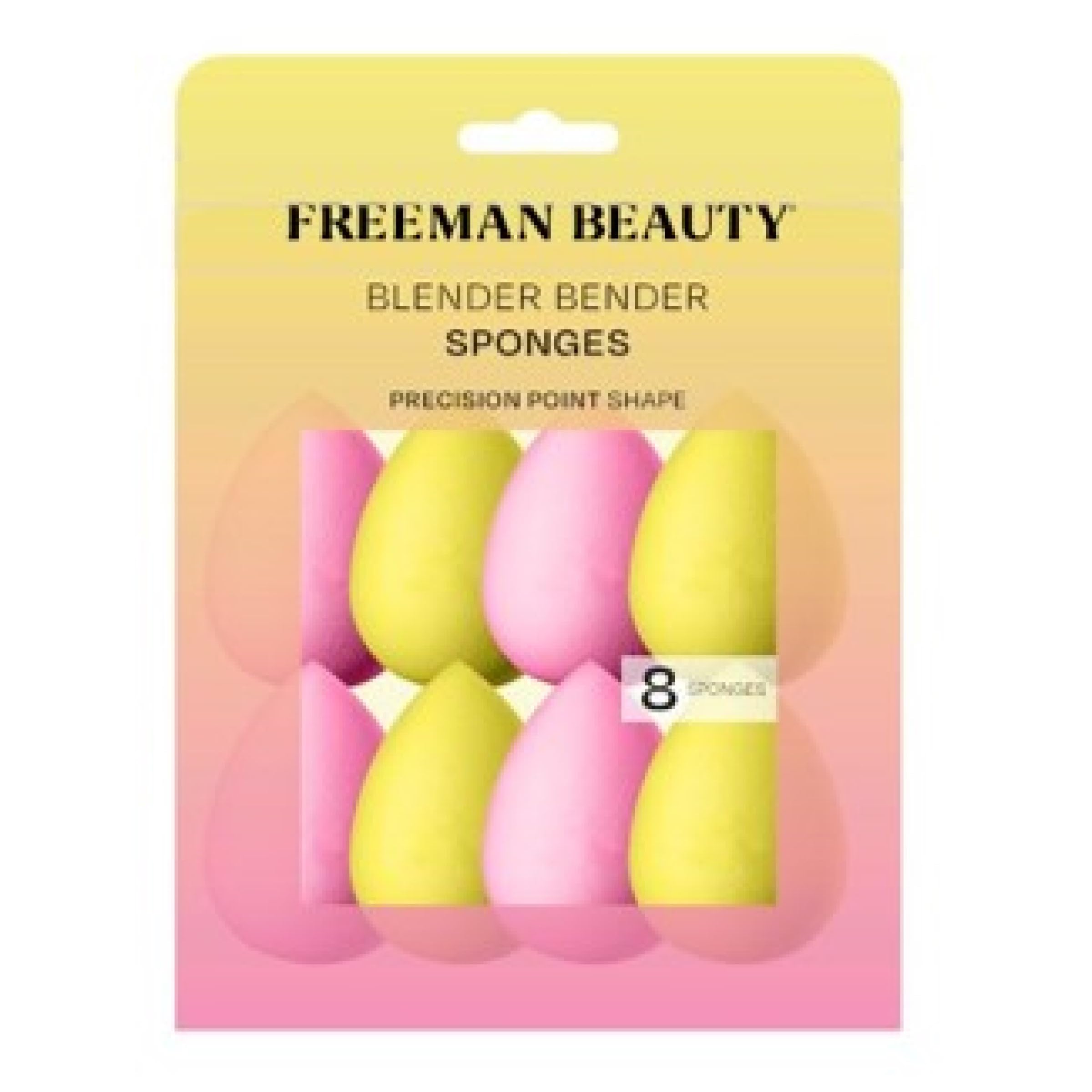 FreemanBlender Bender Makeup Sponge Set, For Liquid & Cream Foundation, Precision Point Makeup Blending Sponges, Vegan, Cruelty-Free, & Latex-Free, Pink Sponge, 8 Count