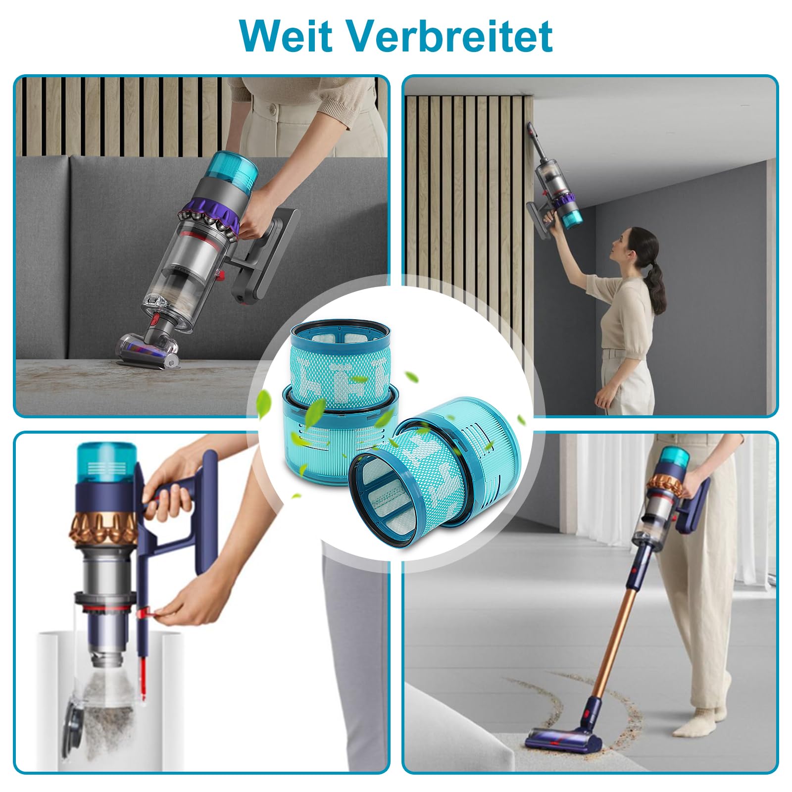 Gen5detect, 2 filtri di ricambio per Dyson Gen5 Detect, Gen5outsize, Gen5detect Absolute, Gen5outsize Absolute Aspirapolvere senza fili, con spazzola per la pulizia, sostituisce #972352-01