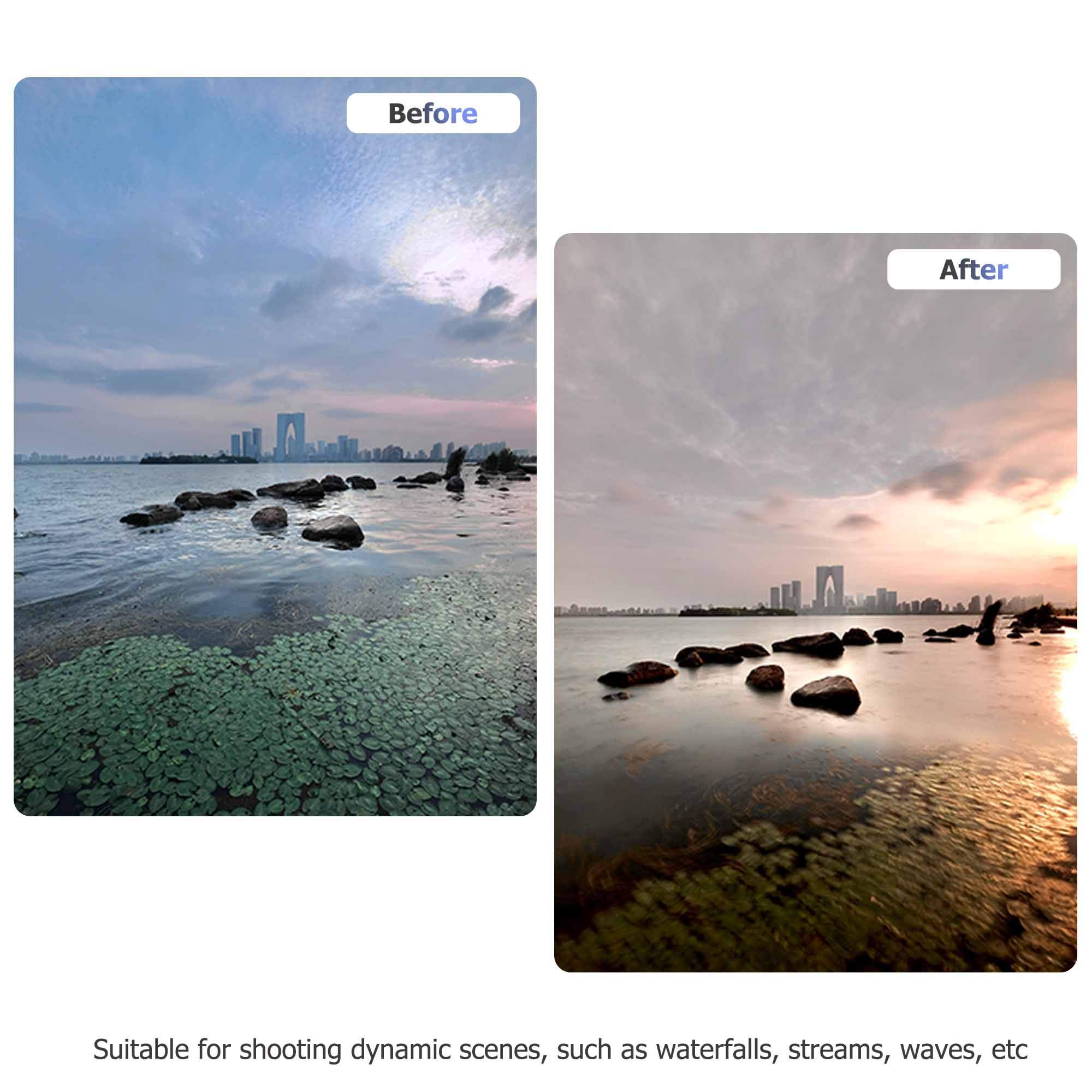 JJC - Filtro de densidad neutra variable (ND2-ND2000) para cámara Sony A6600 A6500 A6400 A7C + Sony FE 24-105 mm f/4 y otras cámaras de 77 mm, con funda de filtro a prueba de humedad