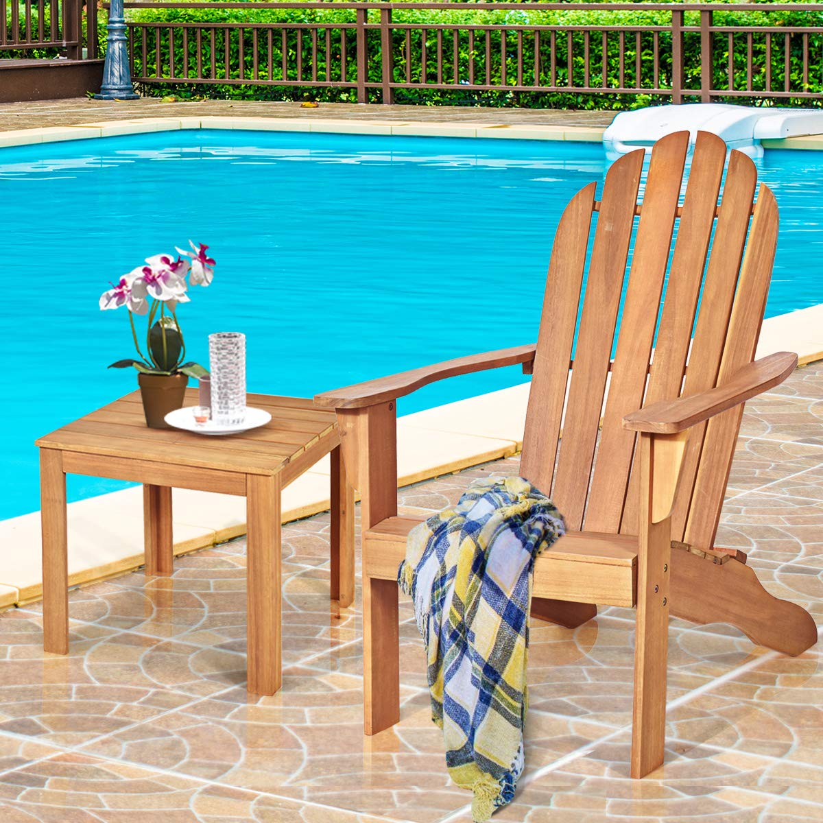 vidaXL Adirondack Stoel - Hout - 75 x 84 x 90 cm - Inklapbaar
