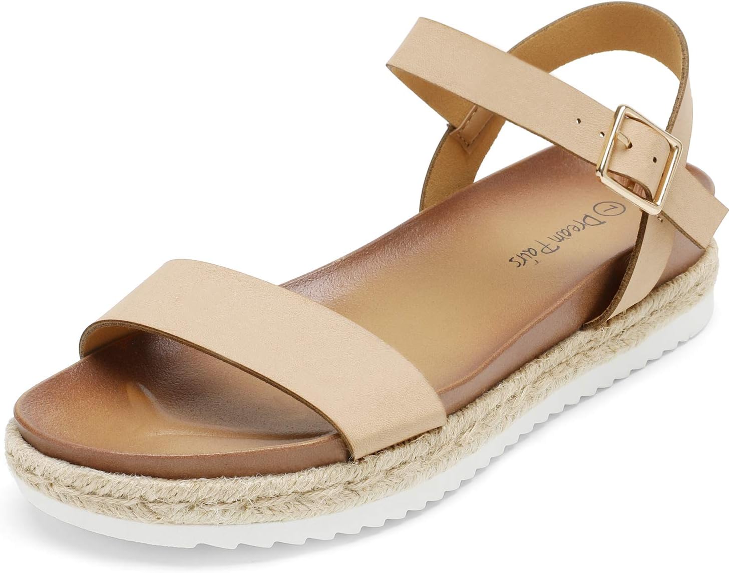 DREAM PAIRS womens open toe ankle strap espadrille wedges