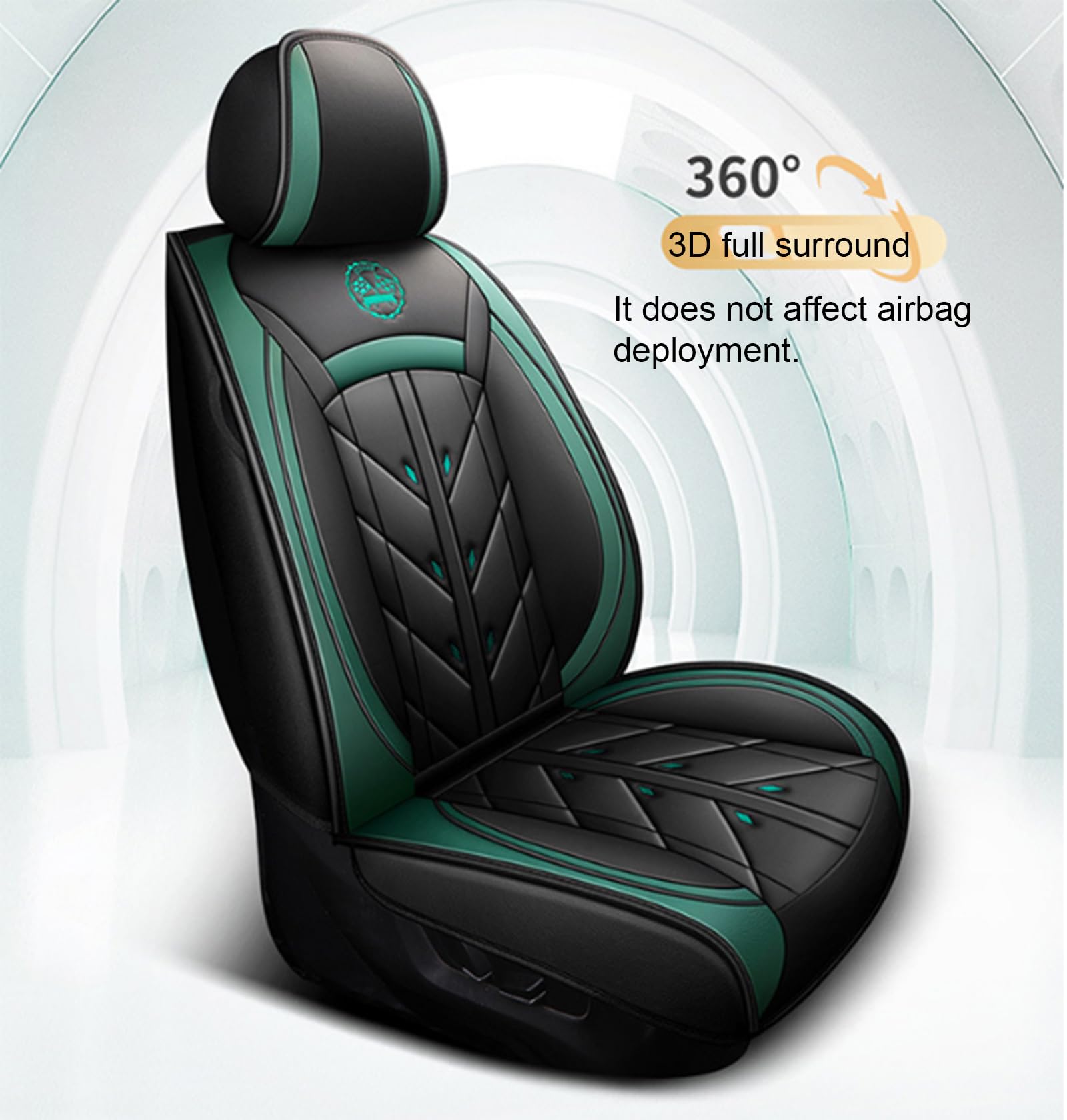 Coprisedili per auto universali in pelle Copertura completa, vestibilità | per auto, SUV e camion, protezione per sedile automobilistico in pelle PU premium con design antiscivolo,