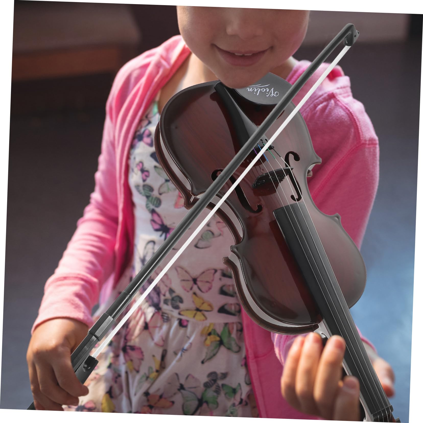 Violino Giocattolo per Bambini Marrone Plastico 1 Pz | Forma Violino, Piccolo e Delicato, Regalo Compleanno, per Ragazzi e Ragazze