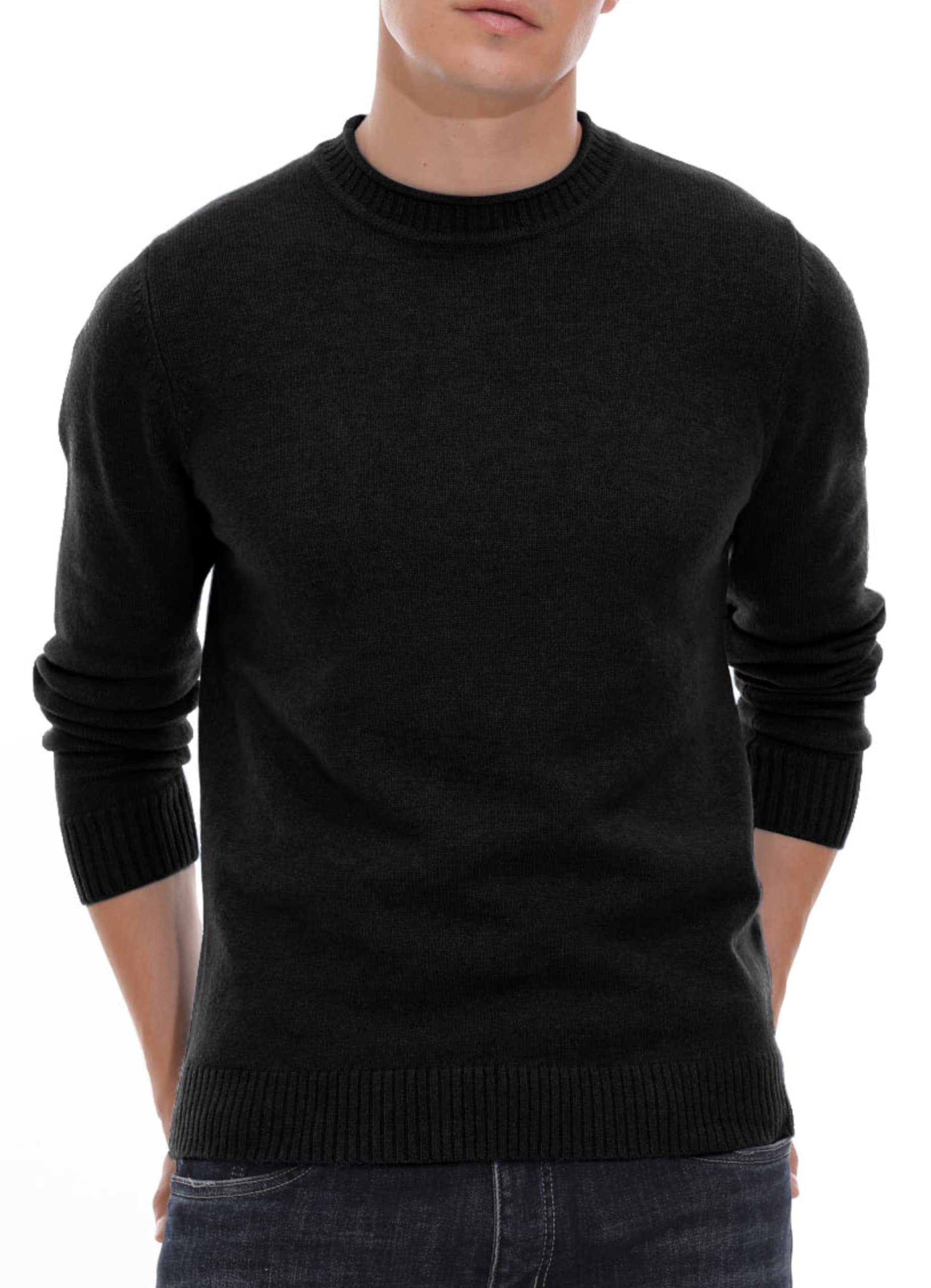 Pull Homme Col Roulé Hiver Côtelé Slim Fit Couleur Unie – Basic Casual Automne LUVCES