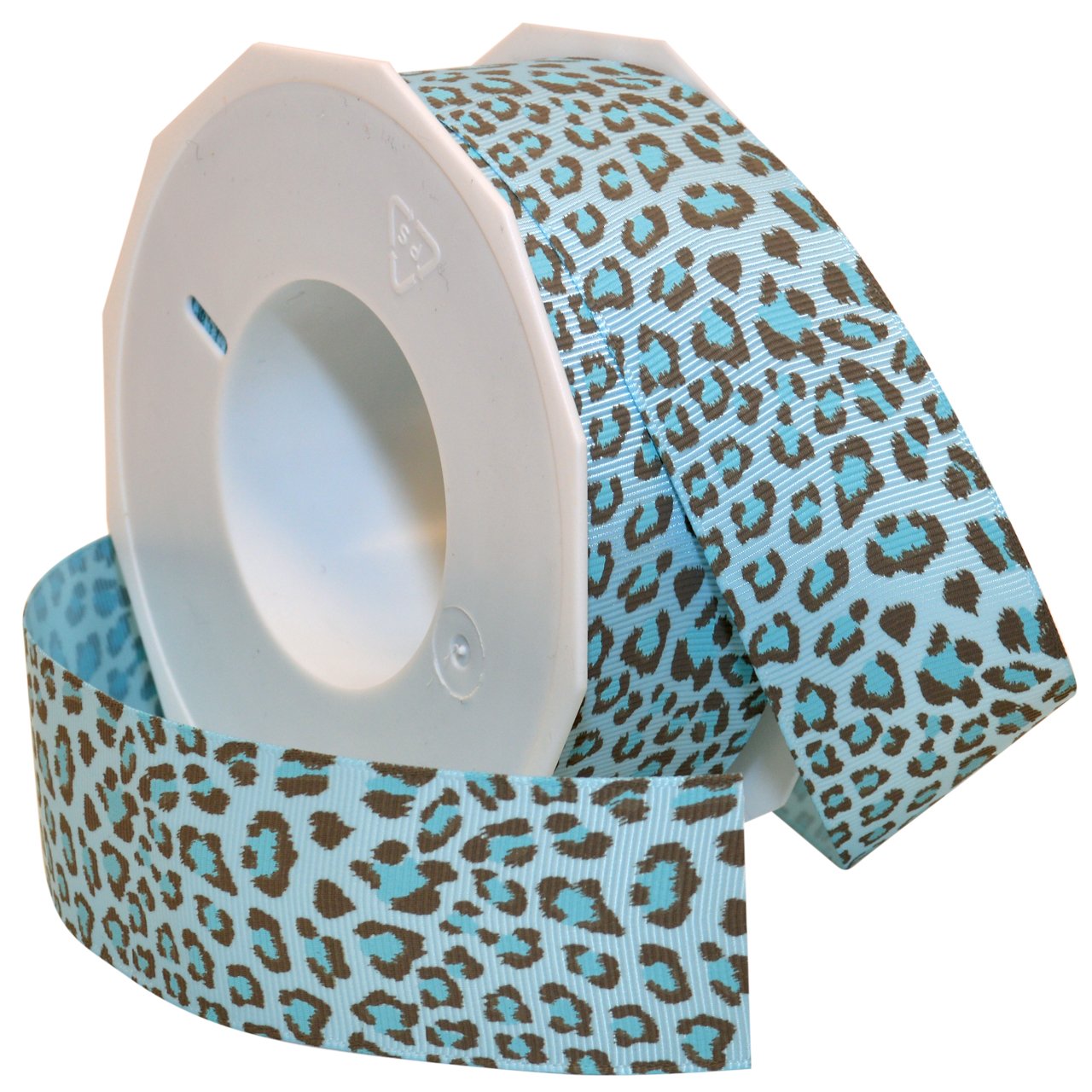 Morex Ribbon Leopard Grosgrain Ribbon, 1-1/2-Inch by 20-Yard, Light Blue, 05638/20-602