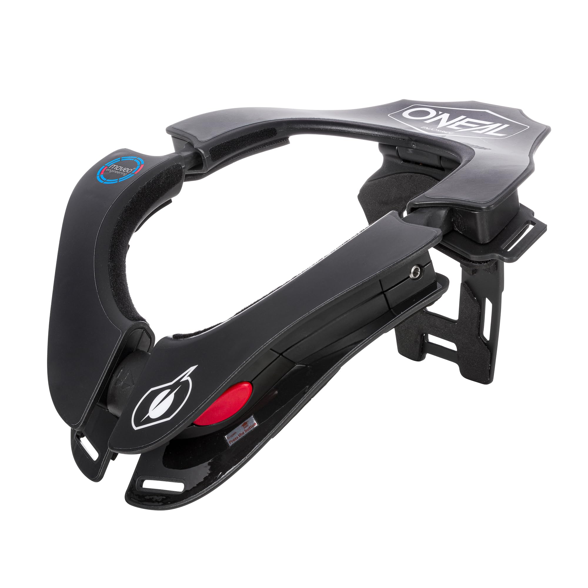 O'NEAL Motocross protector neck, MX MTB mountain bike, 2 zones for adjusting, 2 front pads, front closure mechanism, Tron neck brace, solid, adults, black, one size