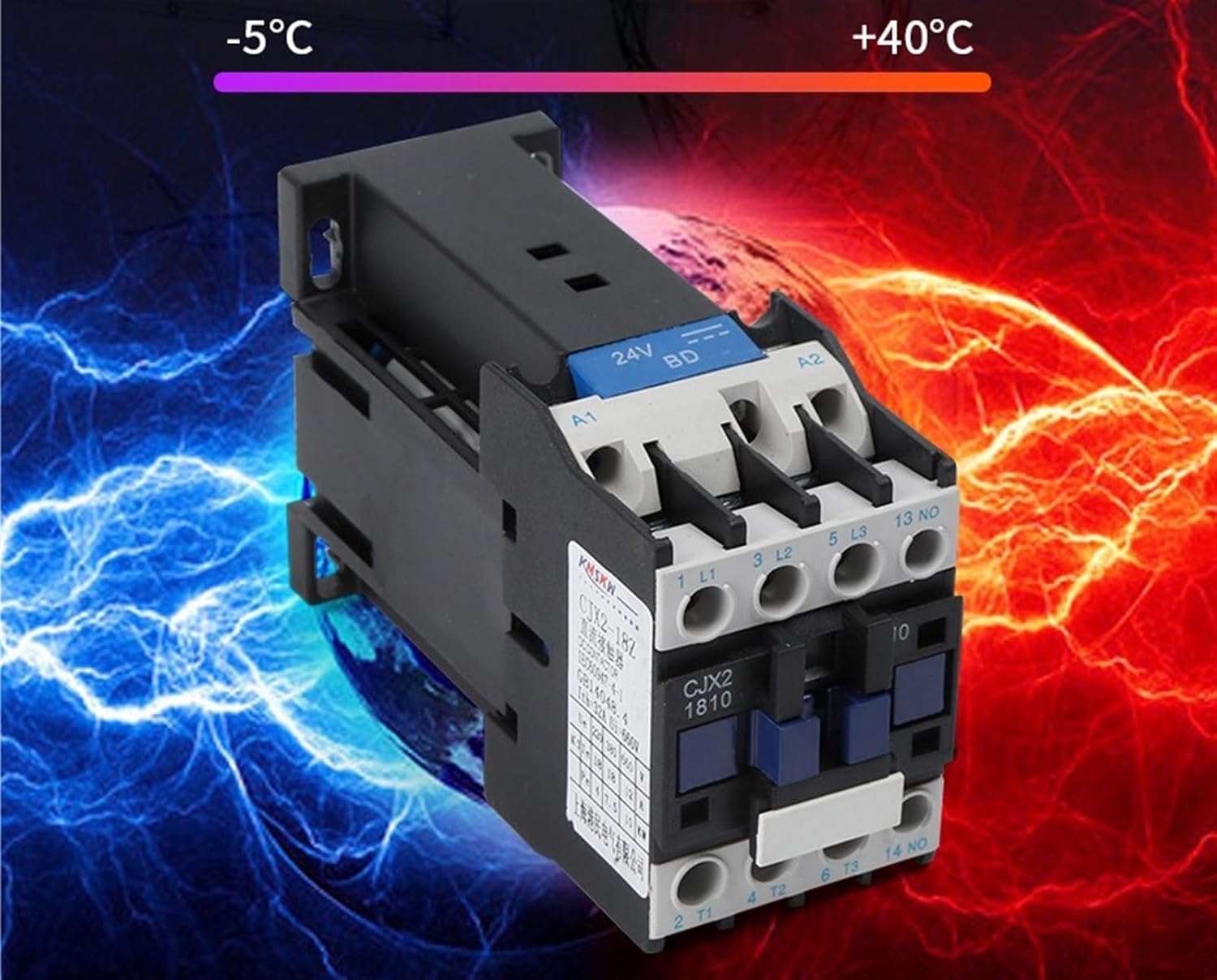 COKYIS DC contactor CJX2-1810Z 12V 24V 110V 220V 18A Small Low Voltage DC contactor Controller in Stock (Size : CJX2-1801Z DC24V)