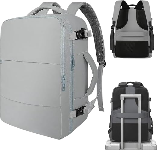 Handcuffs Travel Backpack for Men & Women Water Resistant Cabin Bag with Laptop Compartment Shoe Pouch & Multiple Organise...