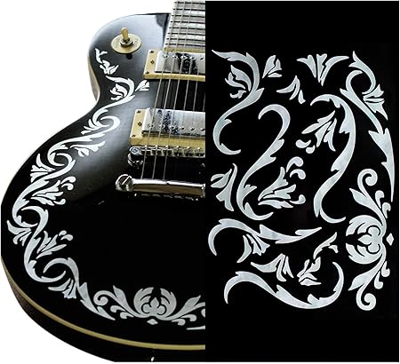 珍ギターパーツ Jockomo Cowboy Fancy Vine WT ギターやベースにぴったり インレイ ステッカー