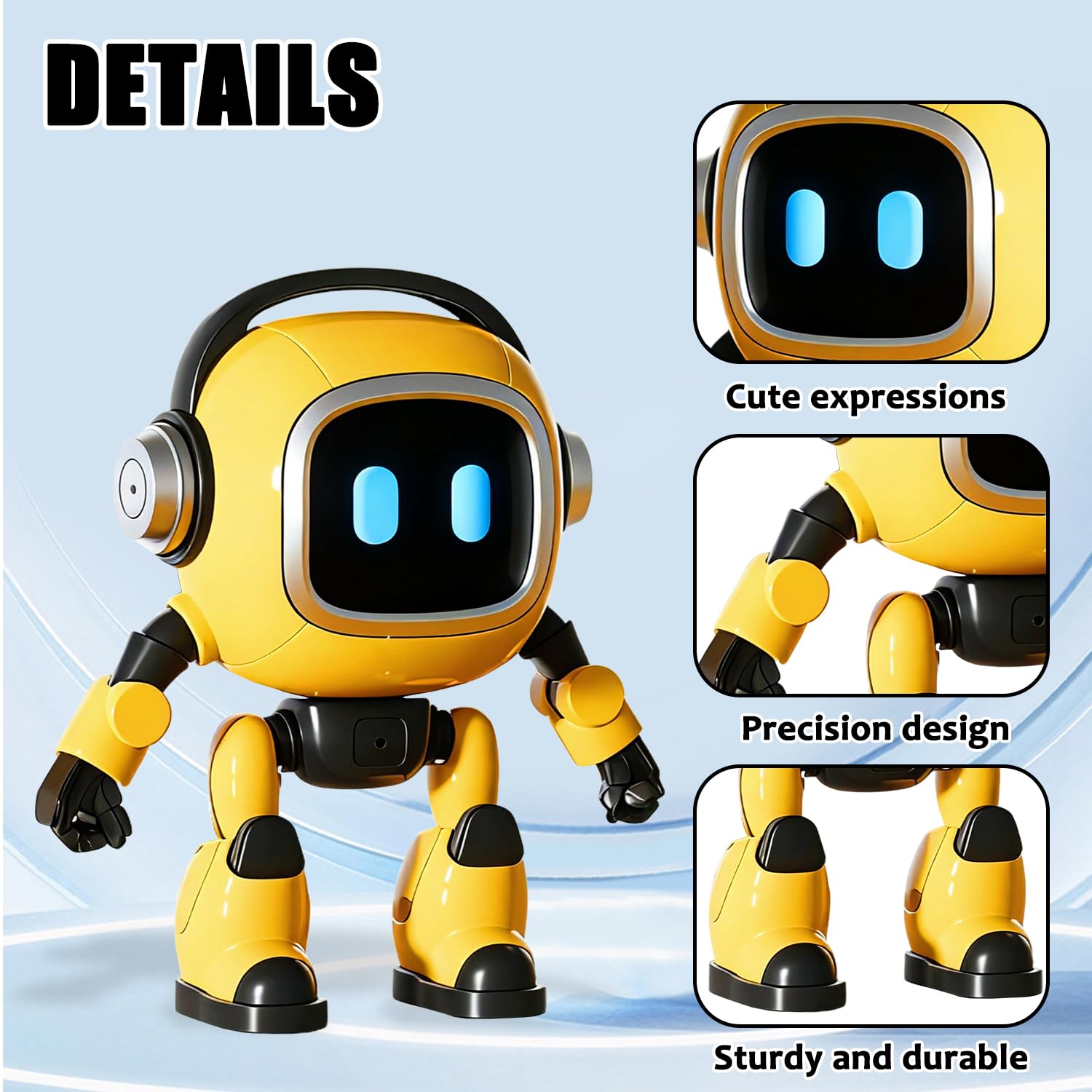Robot de Escritorio con Inteligencia Artificial, Robot de escritorio interactivo inteligente, Robot Inteligente Impulsado Por Ai, Juguete robot inteligente AI, Emo Ro-bot, Regalo Para Niños