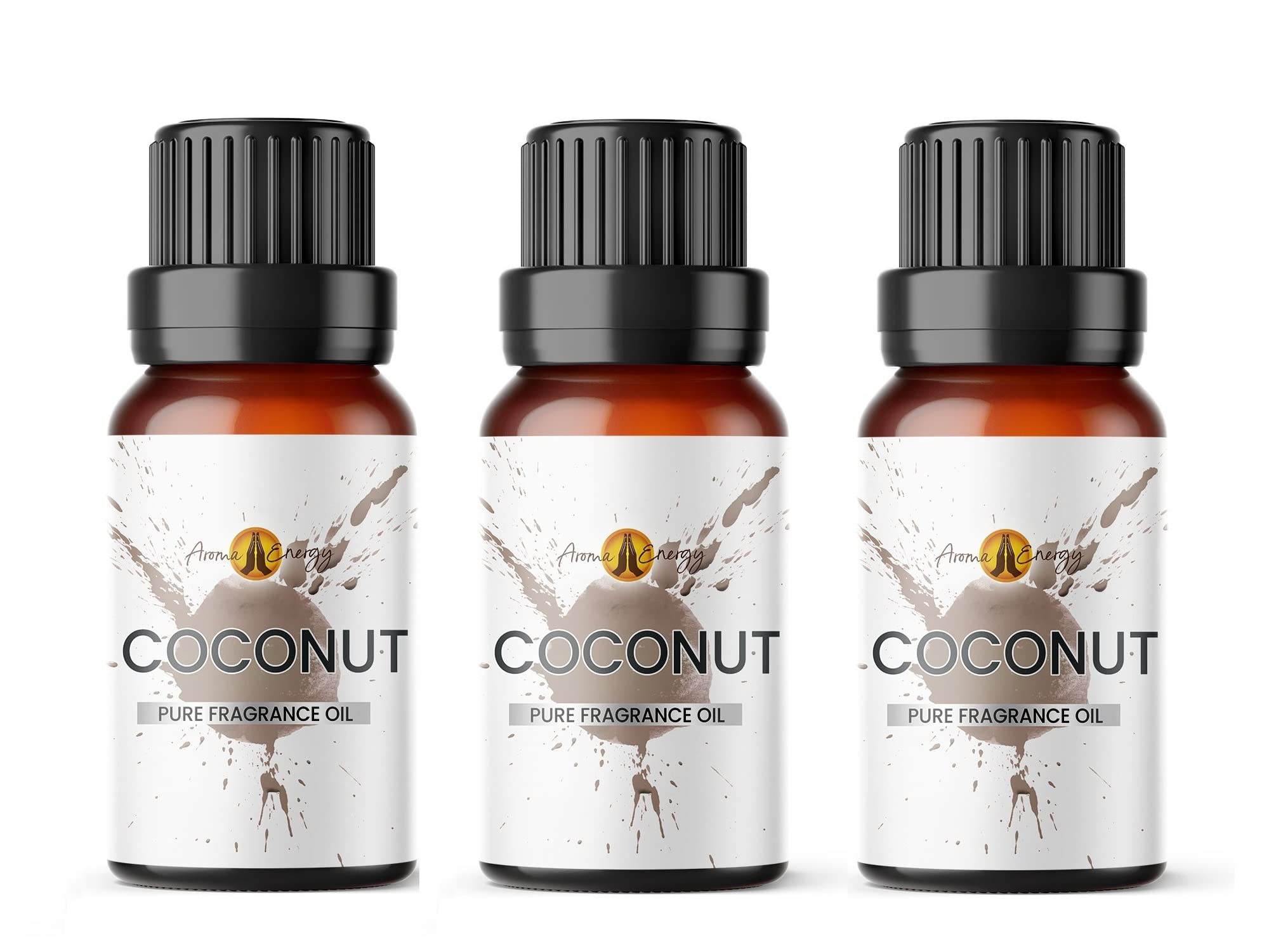 Aroma Energy | Coconut Fragrance Oil 30ml (3 x 10ml) Highly Scented Oil for Diffuser, Candles, Soap Making, Wax Melt, Slime, Perfume | Vegan, Made in UK โ image 1
