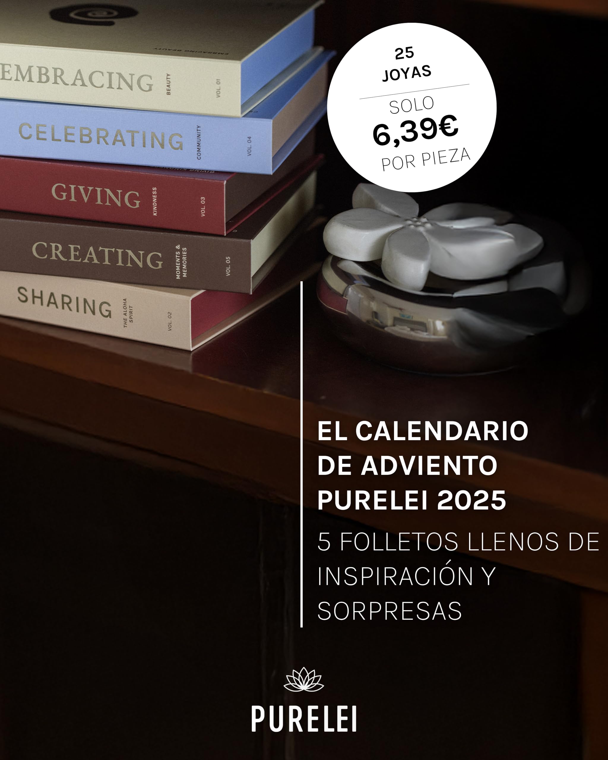 Purelei calendario adviento joyas 2025 (Oro) – 25 piezas exclusivas de joyería para cada ocasión – Calendario adviento mujer – Sostenible y reutilizable – Calendario joyas estético