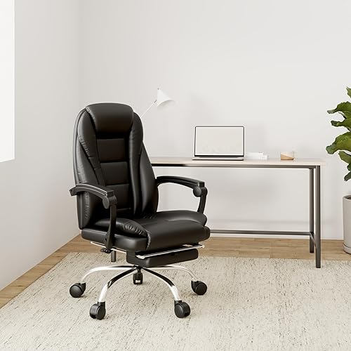 Miniatura 2 de Hbada Silla de oficina silla ergonómica de oficina ejecutiva sillas de escritorio giratorias de piel sintética silla reclinable de altura ajustable