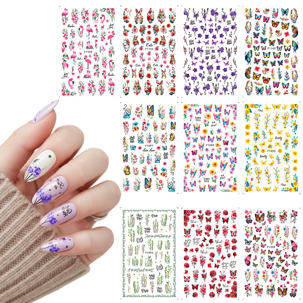 ZIBUYU® Butterfly-Shaped Nail Stickers for Nail Art-image-20
